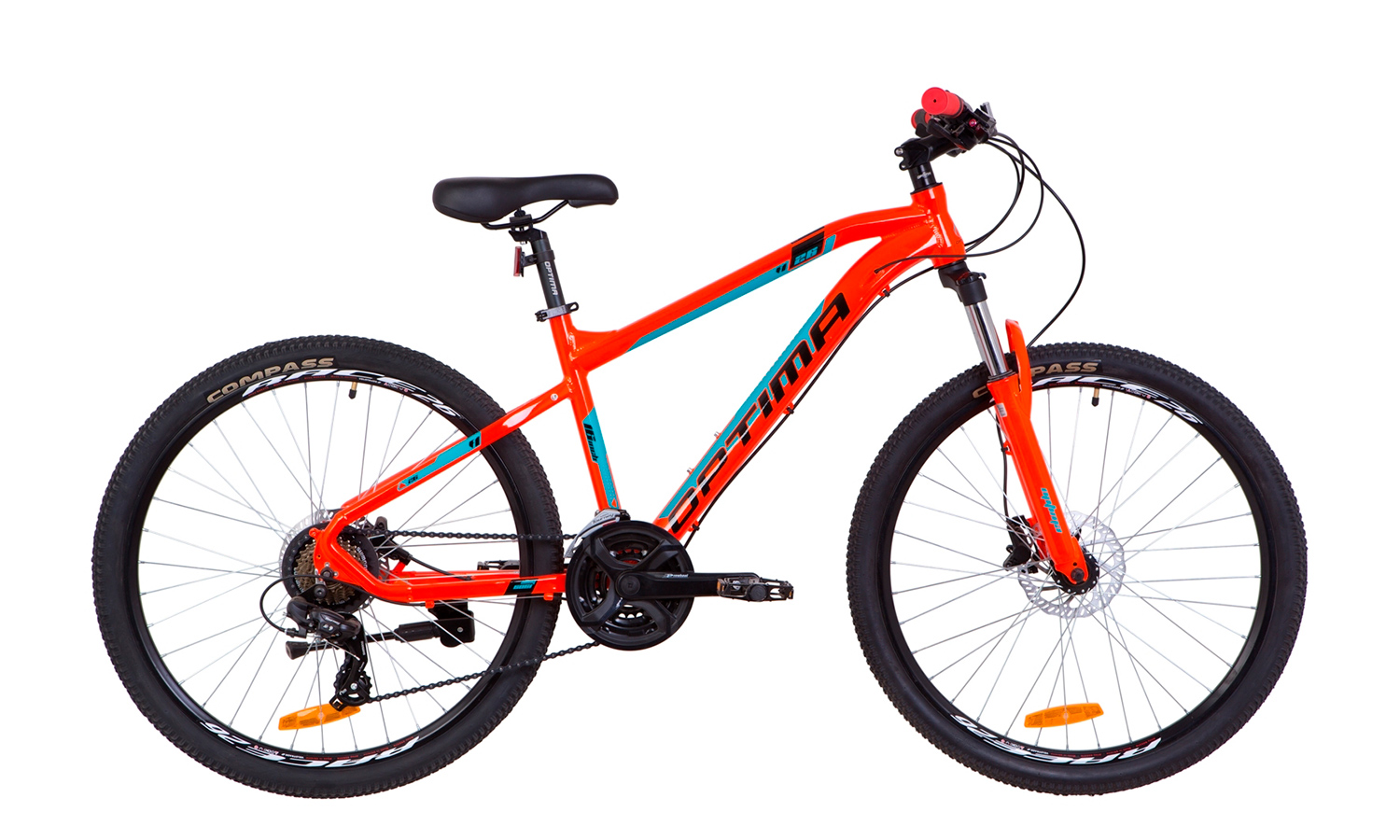 Фотография Велосипед 26" Optimabikes F-1 HDD (2019), рама S, Оранжево-мятный